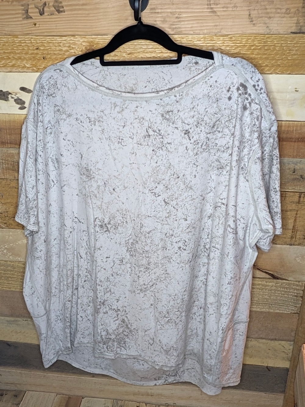 Lululemon Women’s Relaxed Short-Sleeve Top in Light Gray Marble Wash